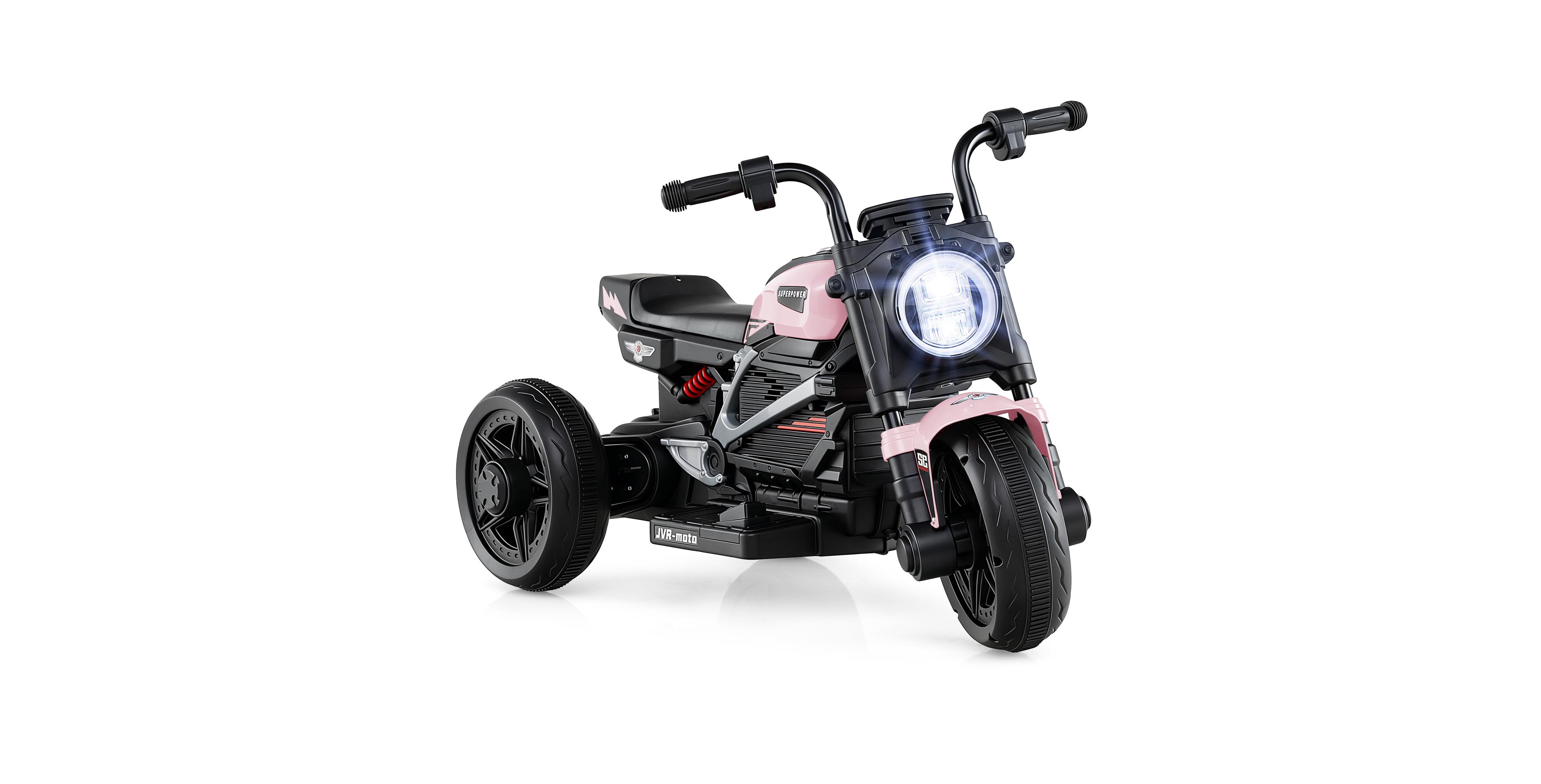 Mecale 6V Kids Electric Motorcycle with Led Headlight, 31"L x 18.5"W x 19.5"H, 66-lb Capacity, Ages 3-5