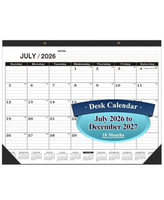 18-month Desk Calendar Large Monthly Planner With Hanging Holes To Do List For Home Office