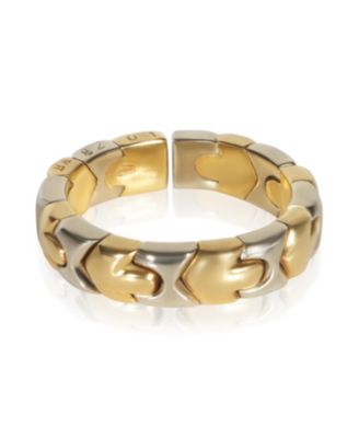 White Gold and Yellow Gold Alveare Flexible Ring