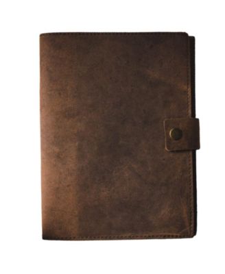 Refillable Genuine Leather Journal A5 Lined Notebook 200 Ruled Pages Card Holder Travel Diary Planner Gift