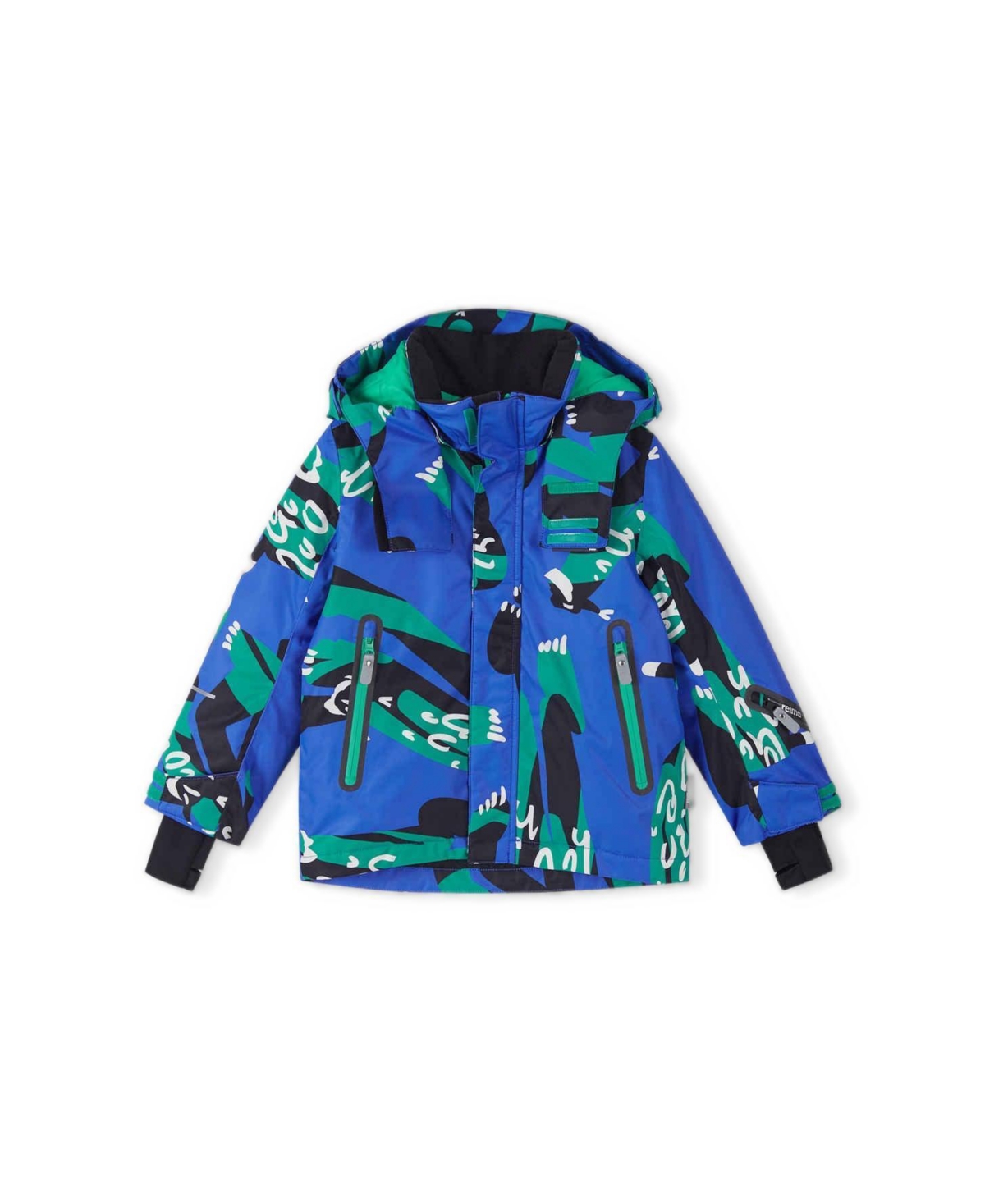 Reima Toddler Boys' and Girls' 2T-5T Kairala Waterproof Hooded Jacket - Sparkly blue