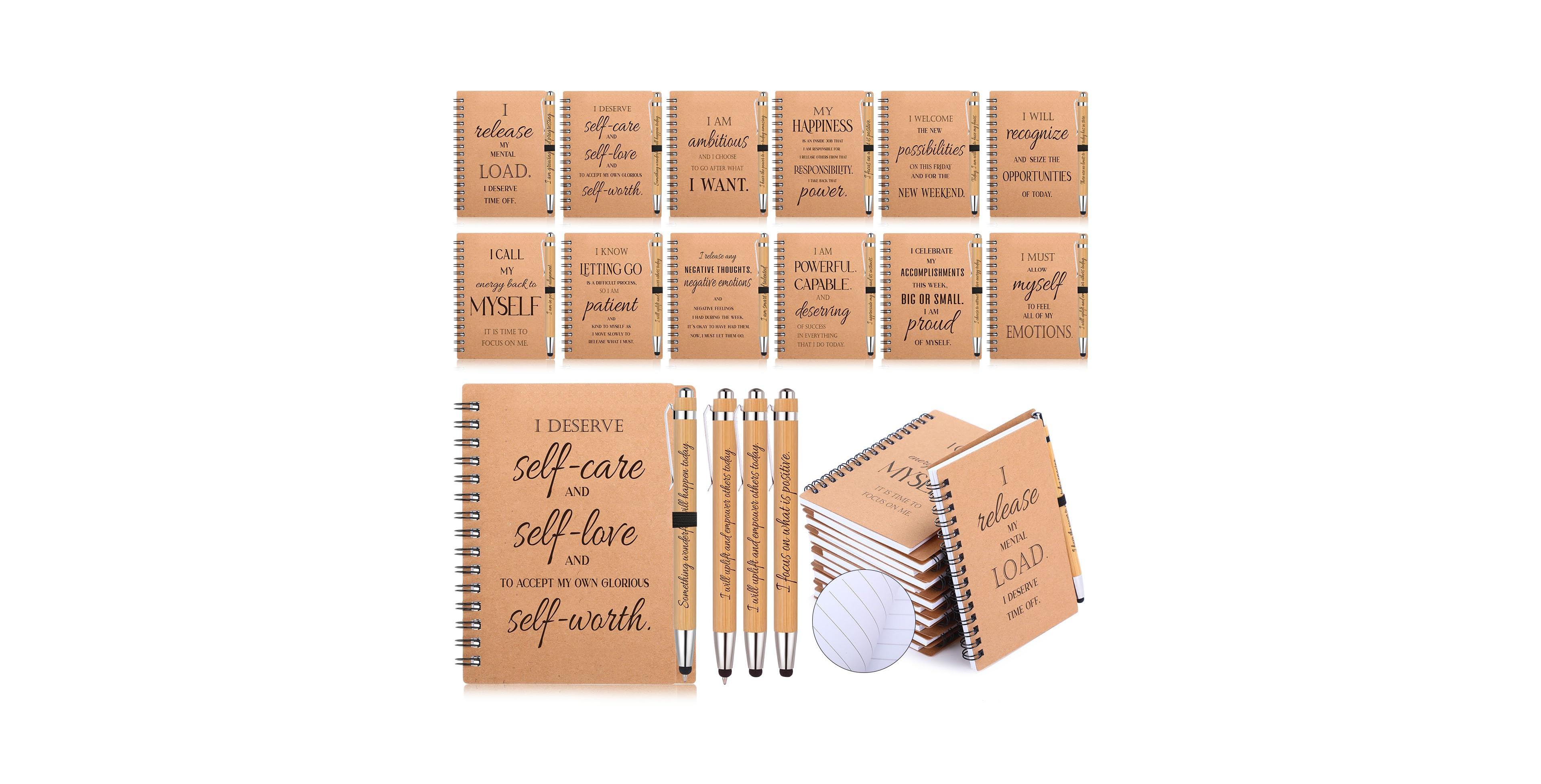 Danrong Bulk Positive Affirmation Spiral Notebooks With Pens Daily Motivational Journals For Gifts