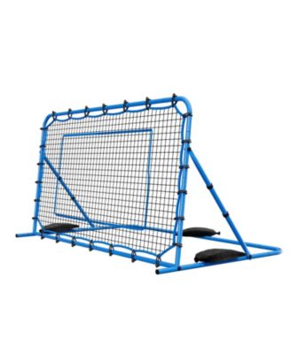 7 x 4 Ft Soccer Rebounder Net with Quick-Switch Angle Iron Frame for Passing Practice
