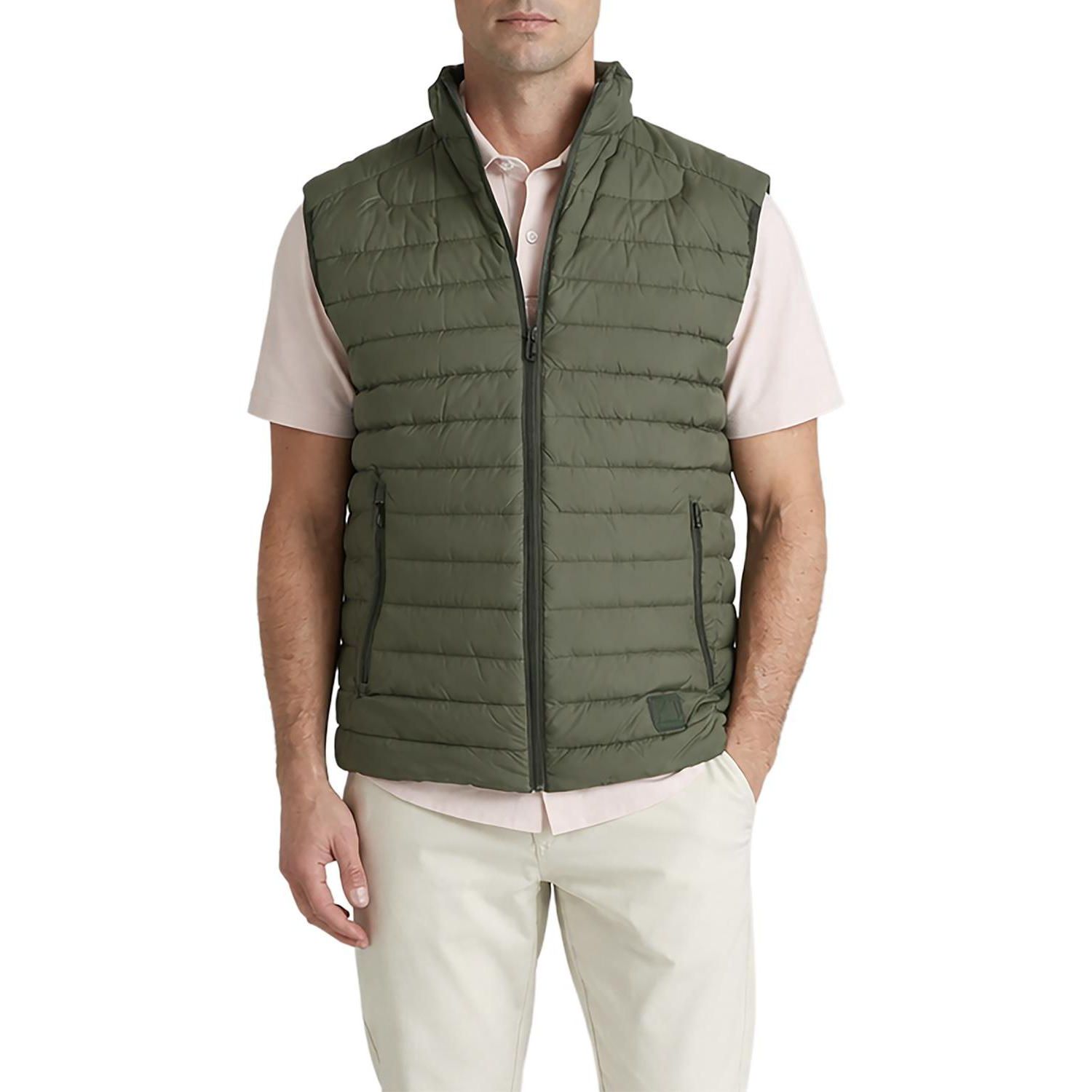 Men's Essential Metro Duck Down Mock-Neck Slim-Fit Vest