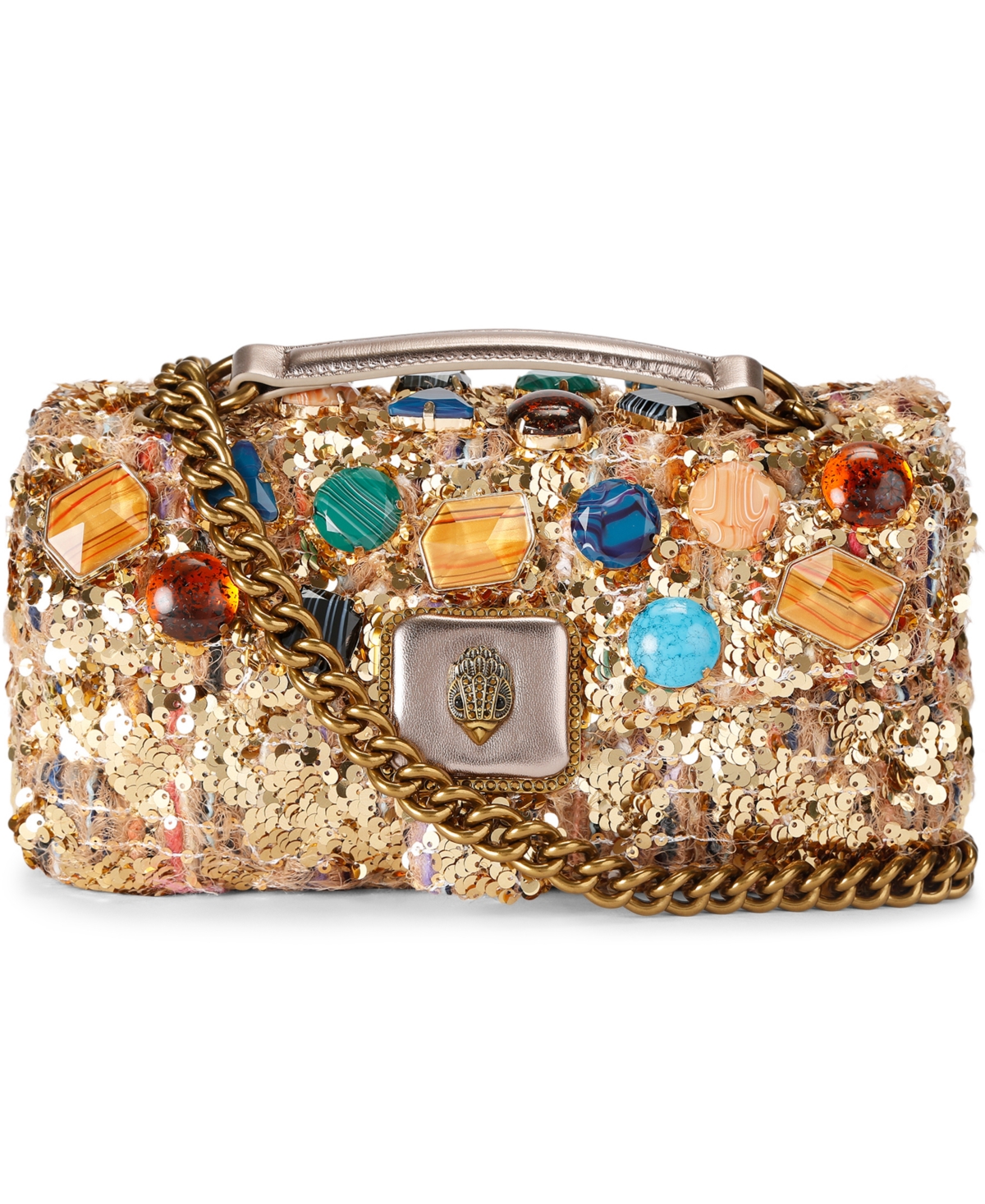 Kurt Geiger London Medium Pimlico Embellished Shoulder Handbag - Open Yellow