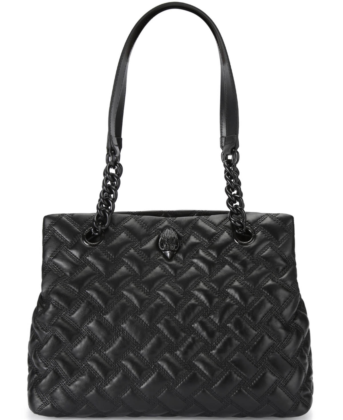 Kurt Geiger Kensington Drench Quilted Medium Tote Handbag In Black