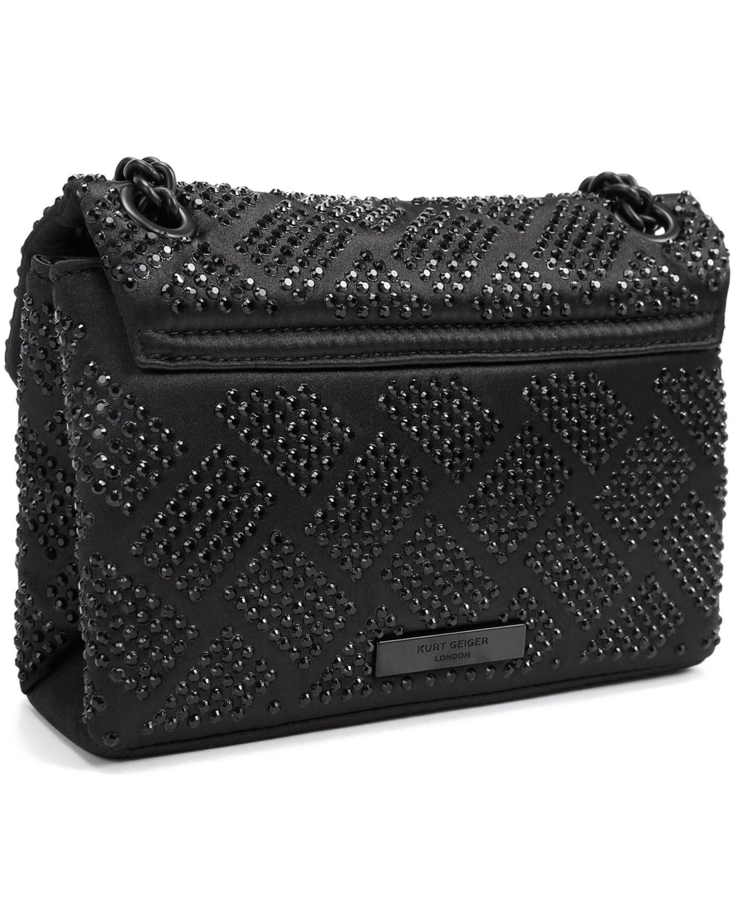Женская сумка Kurt Geiger London Mini Crystal Kensington Embellished Crossbody, цвет: Чёрный — фото 3
