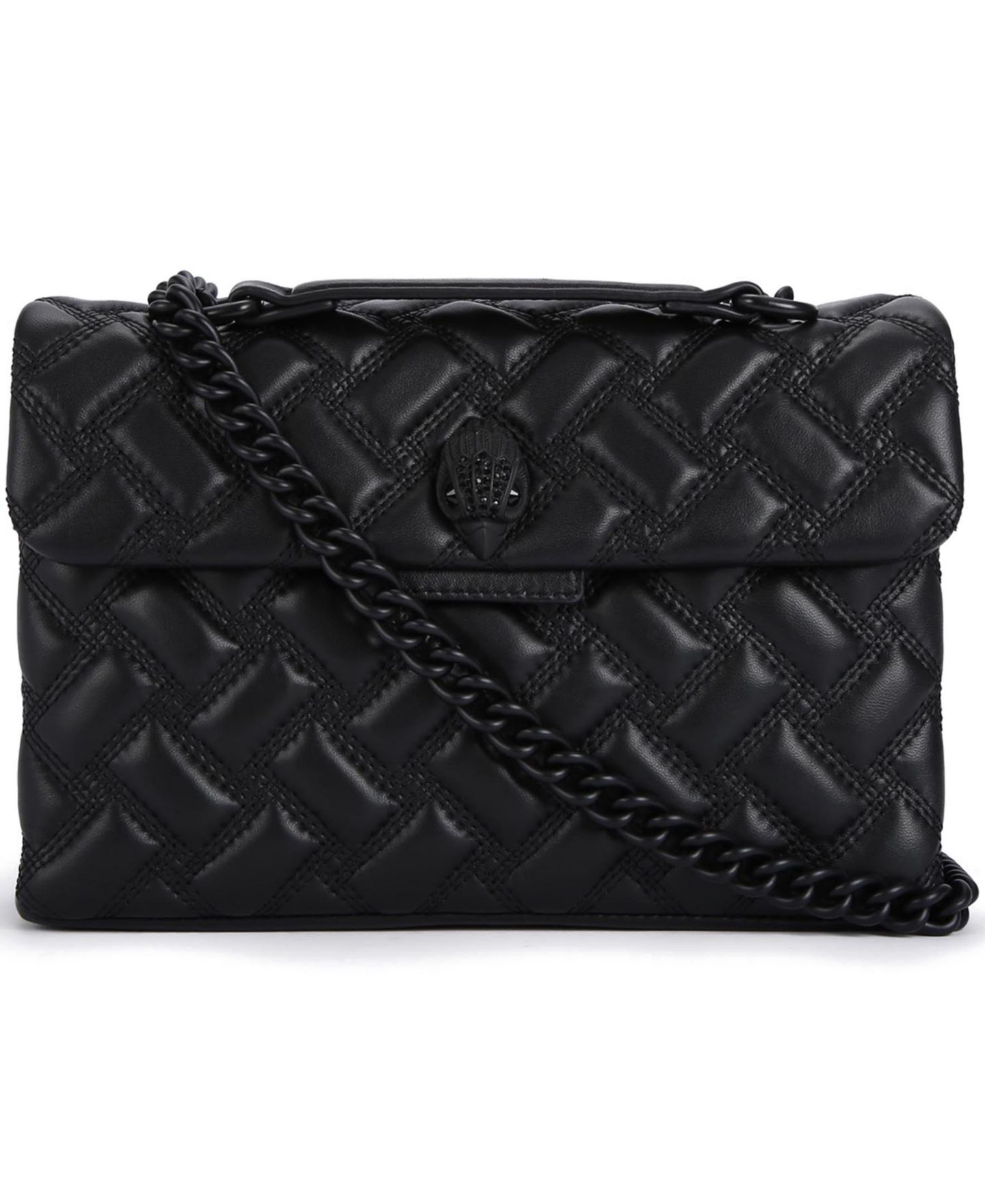 Женская сумка Kurt Geiger London Kensington Drench Medium Quilted Leather Shoulder, цвет: Чёрный — фото 1