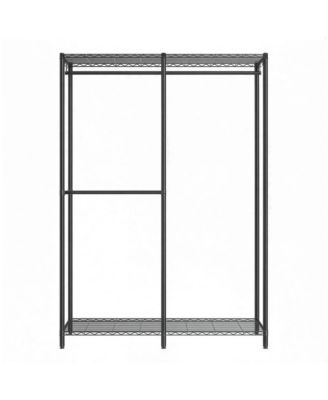 Heavy-Duty Clothes Rack, Metal Closet Organizers with Shelves