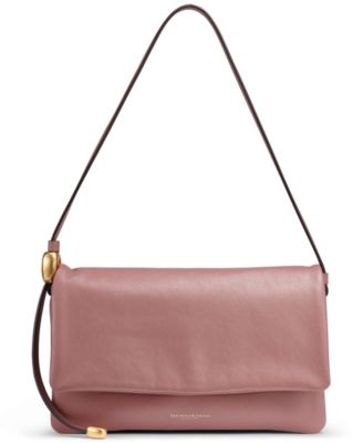 Velvet Leather Small Flap Shoulder Handbag