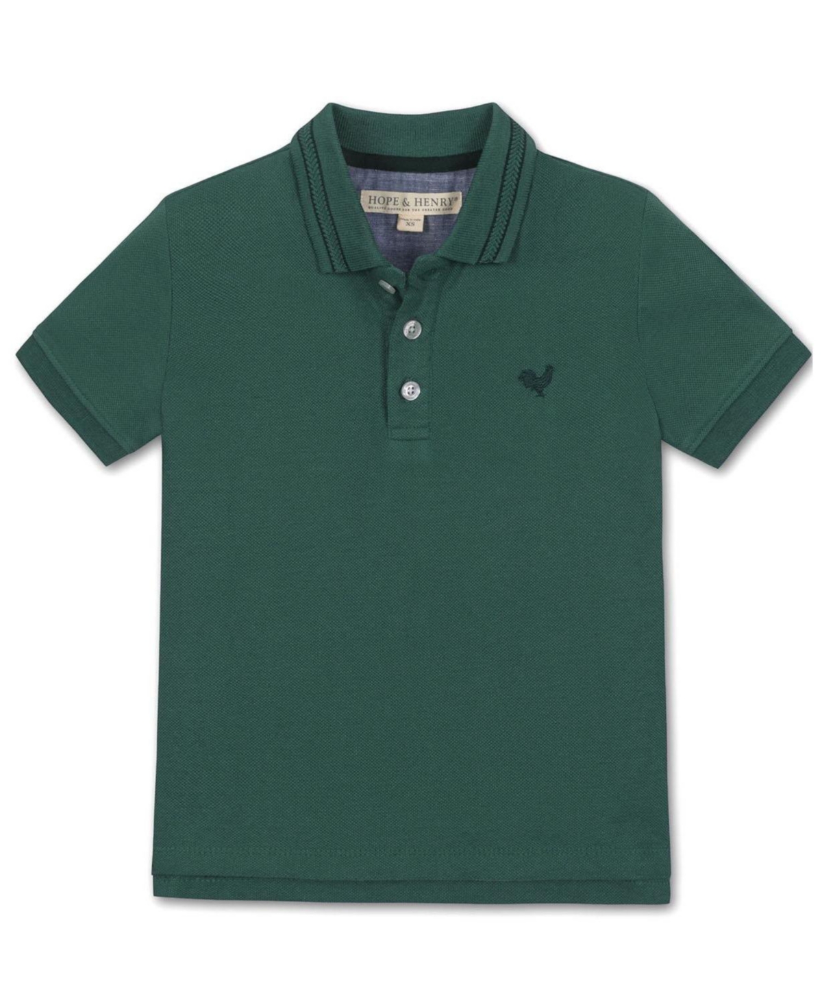 Hope & Henry Boys' 4-20 Organic Knit Pique Polo Shirt