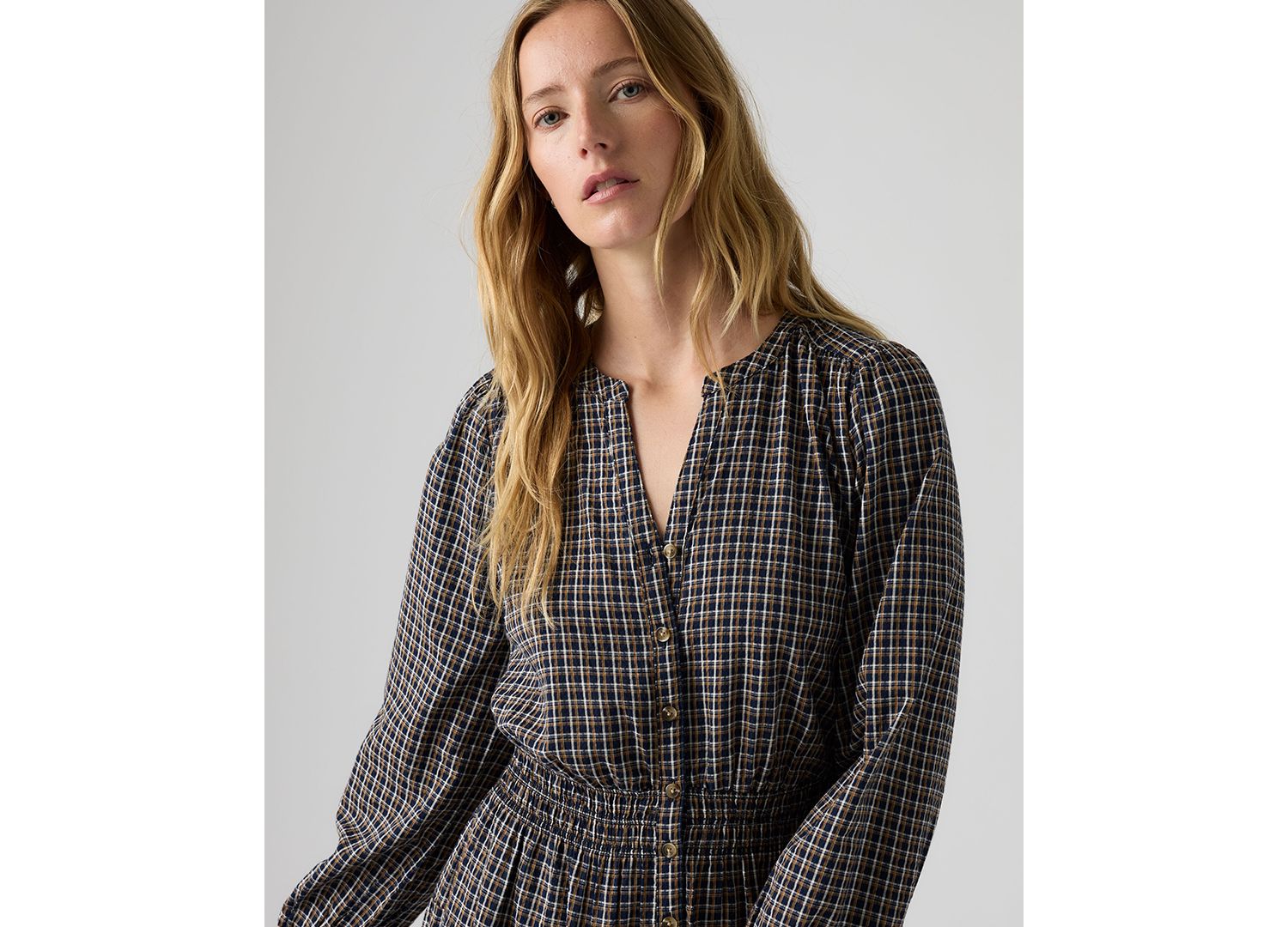 Women's Clementine Plaid A-Line Midi Dress