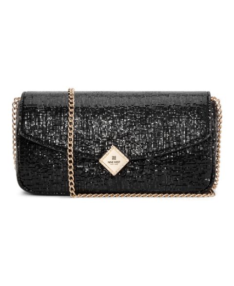 Женский кошелёк Nine West Kristina Phone Organizer Chain Strap Crossbody Wallet, цвет: Чёрный