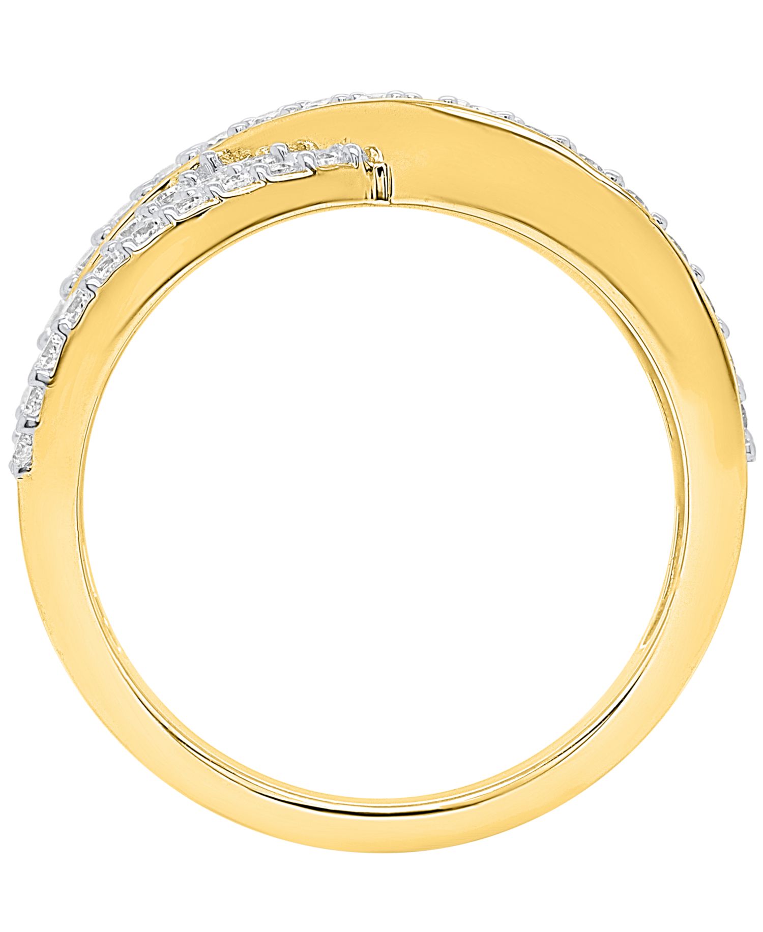 Lab-Grown Diamond Infinity Crossover Ring (1 ct. t.w.) in Sterling Silver