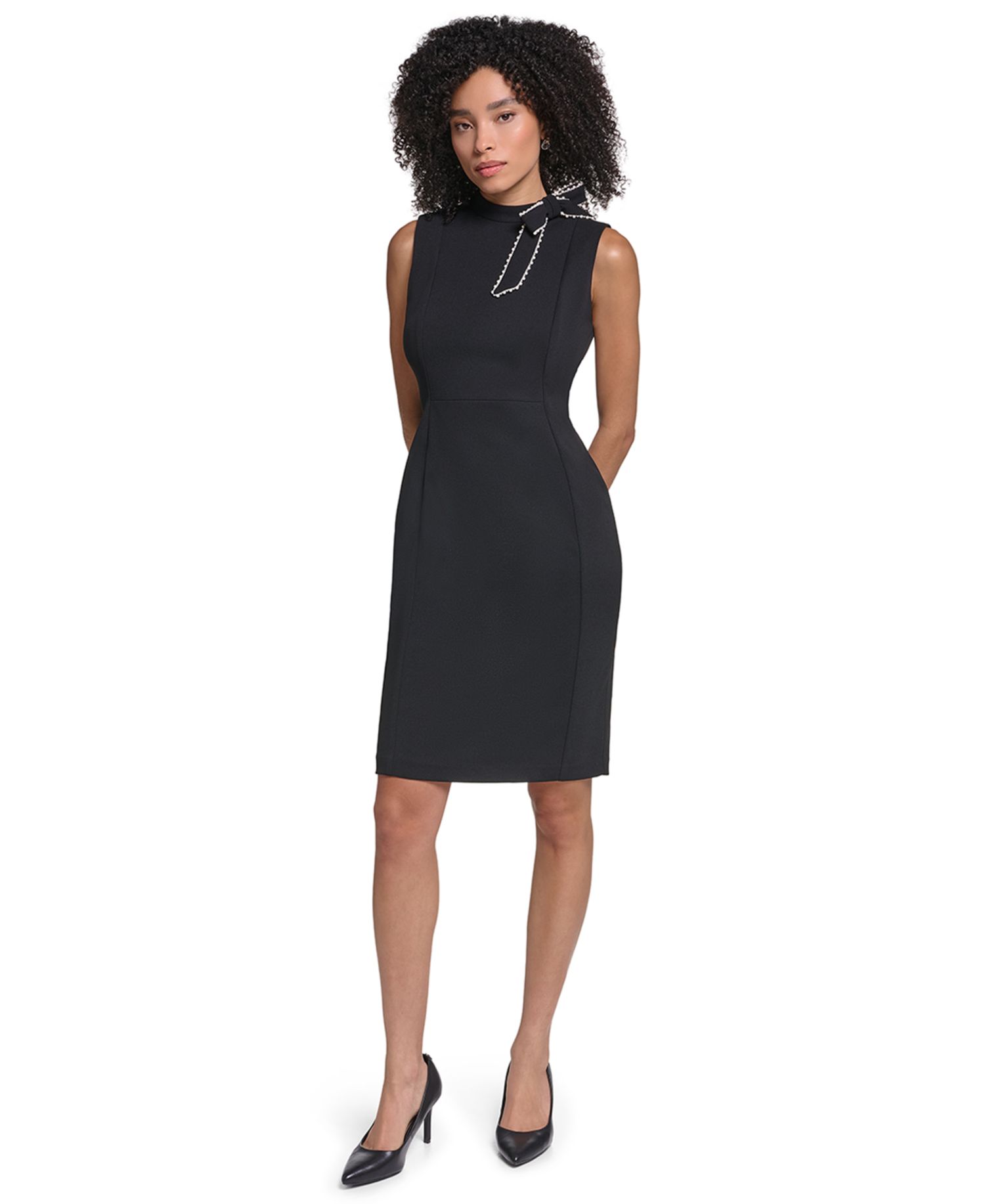 S/L MOCK NECK BOW SHEATH