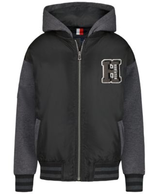 Boys' 8-20 Relaxed Fit Hooded Fleece-Lined Bomber