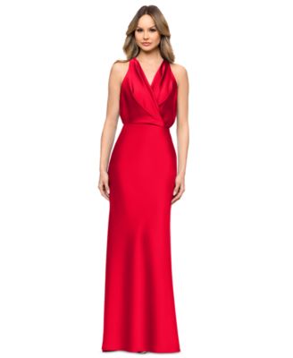 Petite V-Neck Sleeveless Ball Gown
