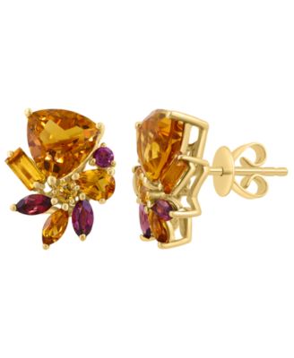 Multi-Stone Stud Earrings (3-5/8 ct. t.w.) in 14k Yellow Gold