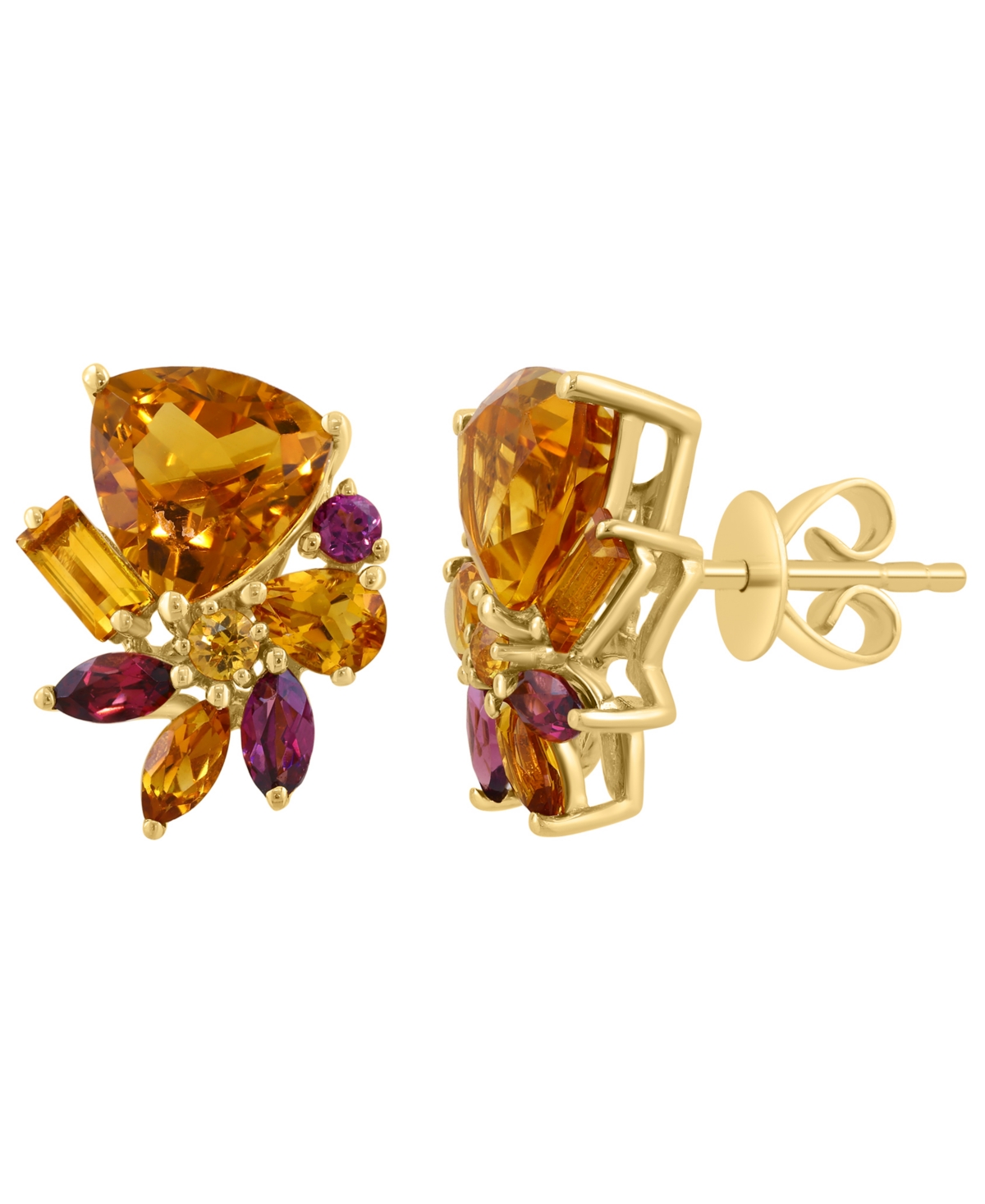 Effy Collection Multi-Stone Stud Earrings (3-5/8 ct. t.w.) in 14K Yellow Gold