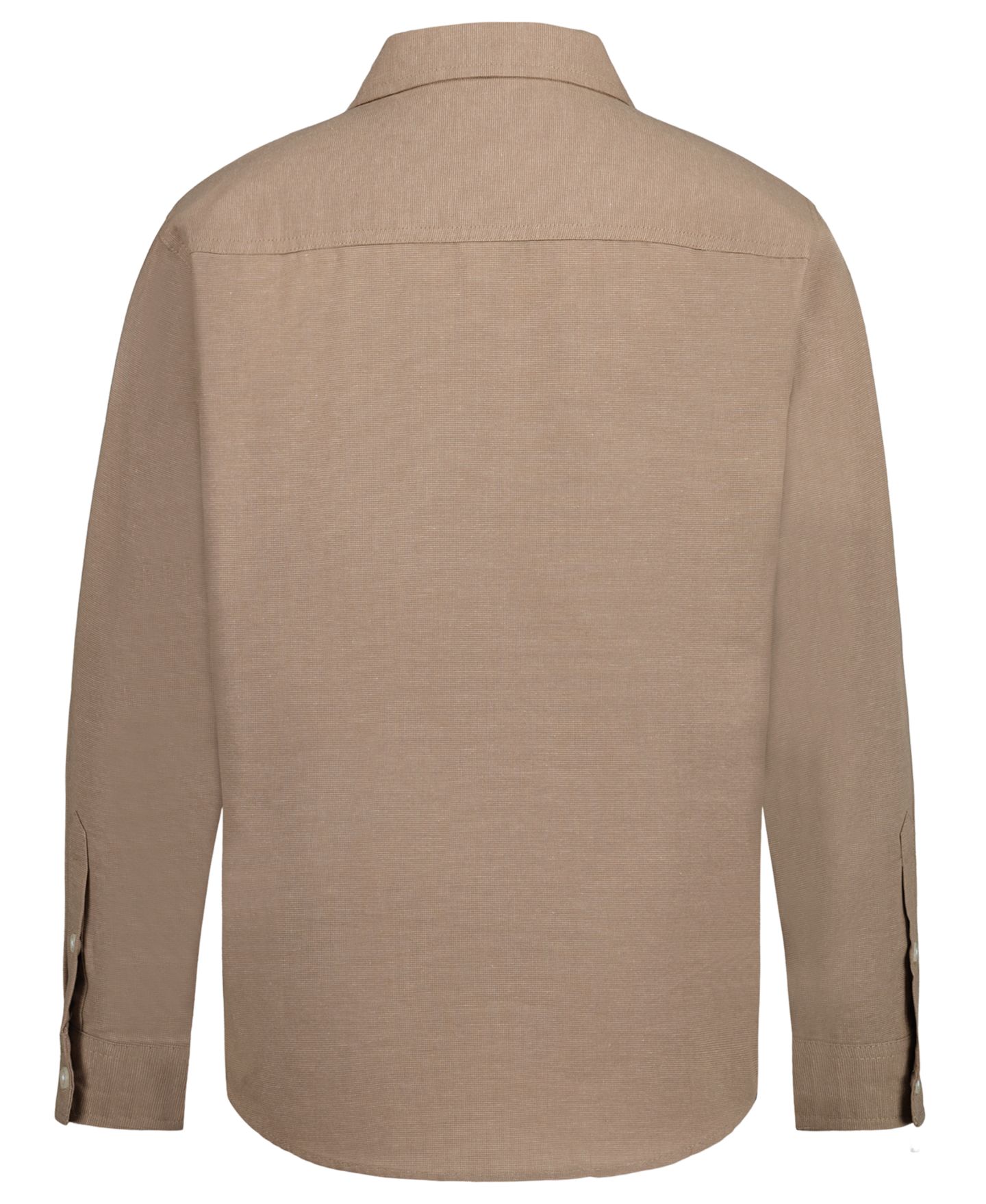 Рубашка Calvin Klein Textured Embroidered Monogram Long-Sleeve для мальчиков, цвет: Turtledove — фото 2