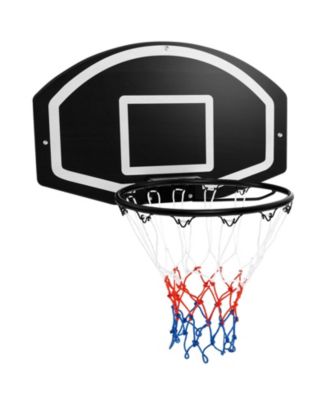 Wall-Mounted Basketball Hoop Set with Backboard and Rim