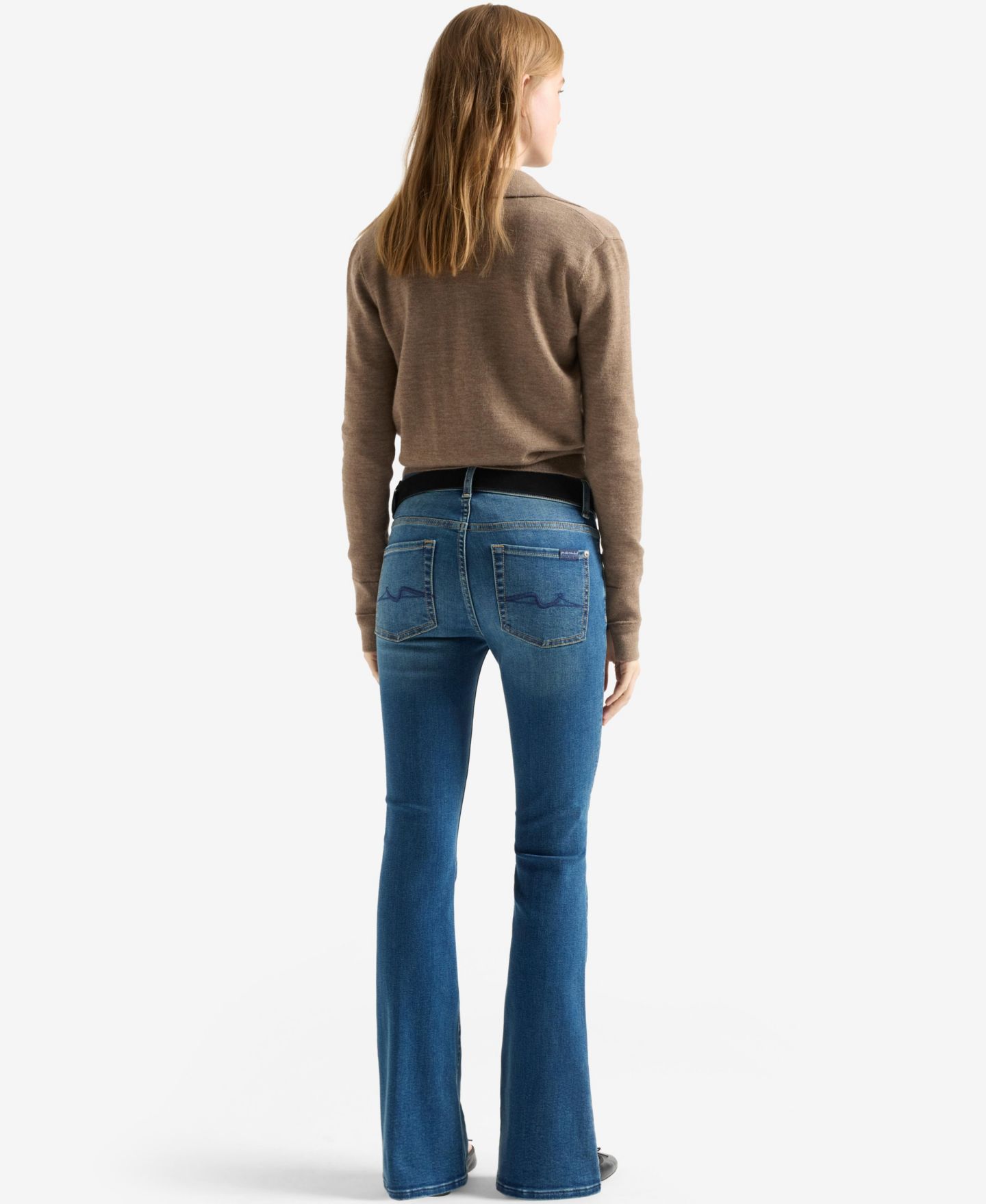 Женские джинсы 7 For All Mankind Bootcut Tailorless Mid-Rise, цвет: Authentic — фото 5