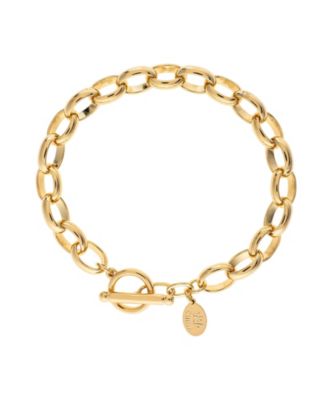 18K Gold-Plated Rolo Link Toggle Bracelet