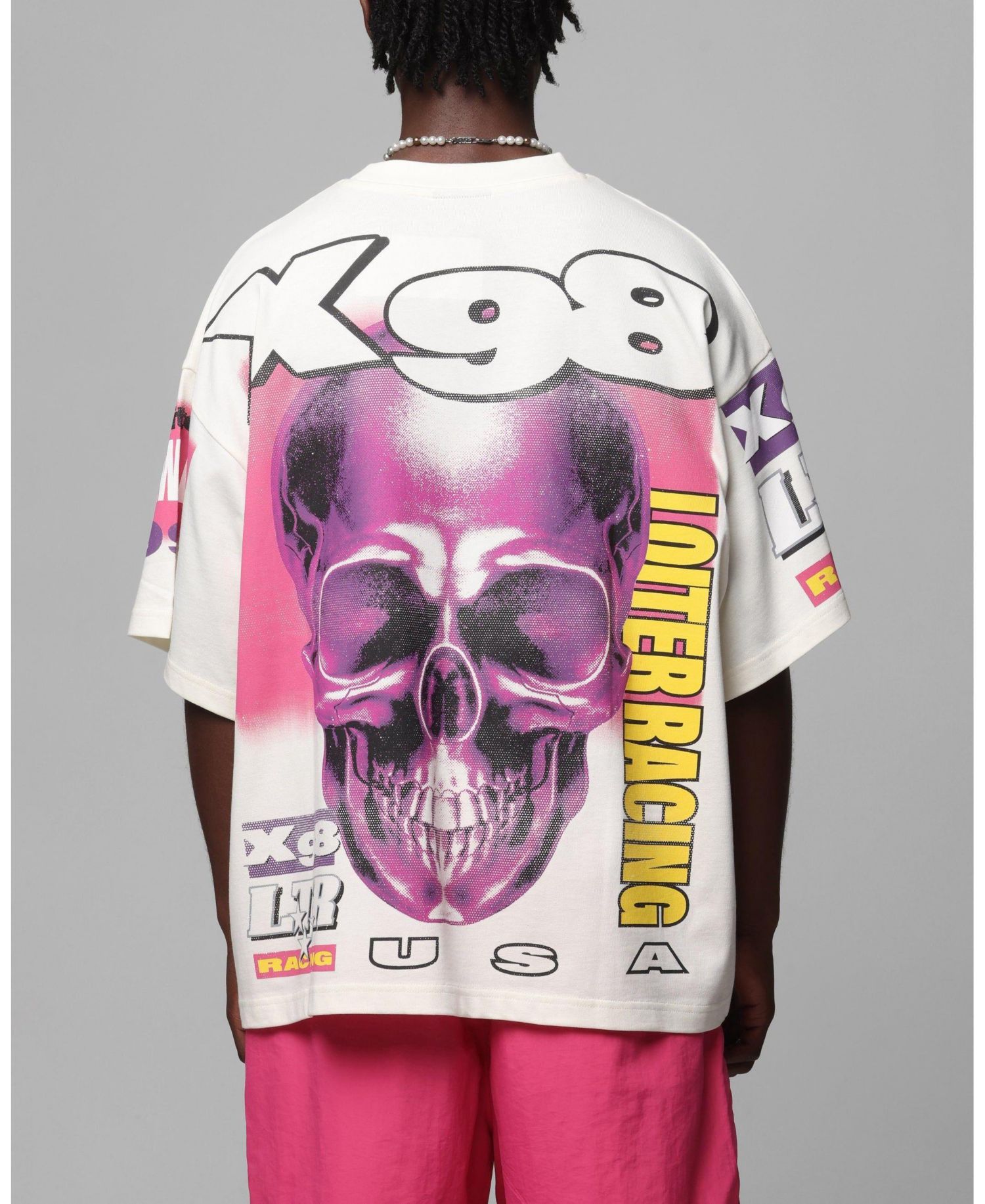 Men's Racer Box Oversized Graphic T-Shirt