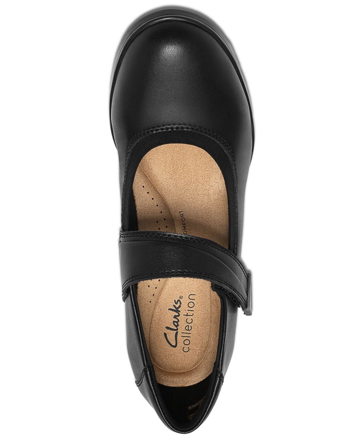 Женские туфли-лодочки Мэри Джейн Clarks Emily 2 Jaynie на устойчивом каблуке, цвет: Чёрный кожаный — фото 4