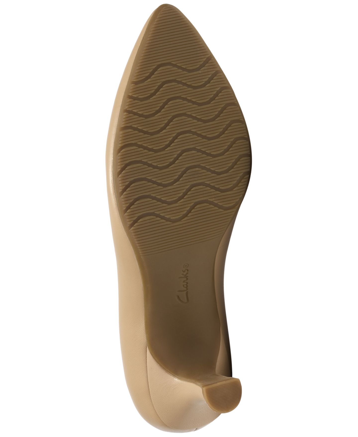 Женские туфли Clarks Kacelyn Grace Pointed-Toe Kitten Heel Pumps, цвет: Бежевый кожаный — фото 5