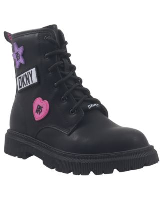 Little Boys' and Girls' Ava Adrienne Round-Toe Lace-Up Boots
