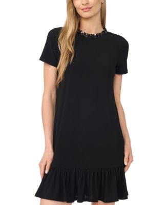 Women's Black Ruffle Mini Dresses