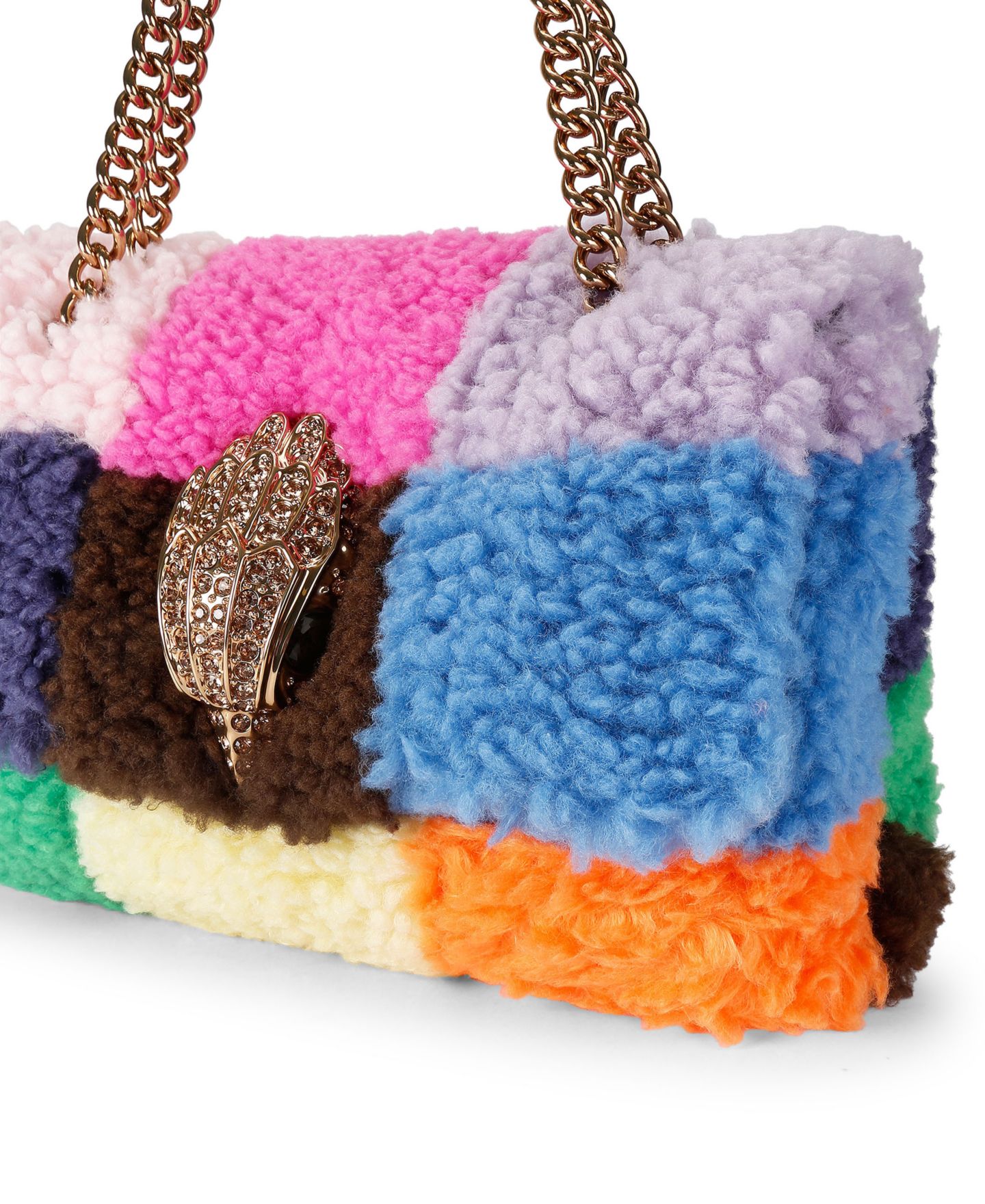 Женская сумка Kurt Geiger London Macro Kensington Extra-Large Faux Fur Shoulder, цвет: Разноцветный — фото 7