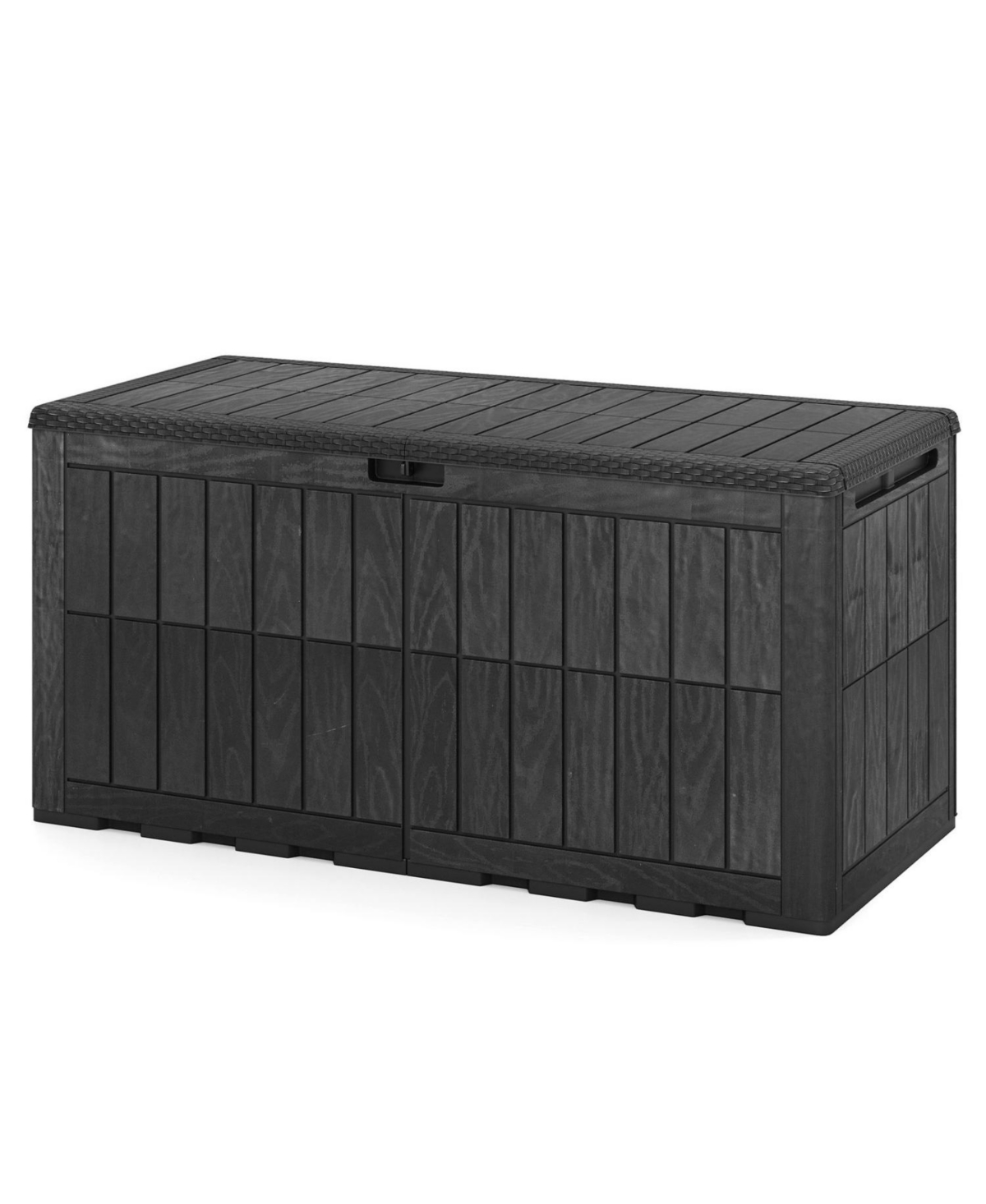 Mecale 120-Gallon Outdoor Deck Box with Hydraulic Lid and Side Handles