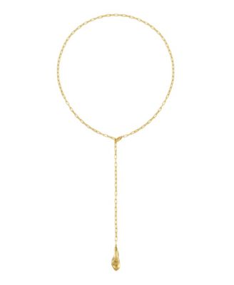 Minos Lariat Long Necklace in Gold