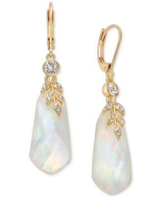 Pav&eacute; Stone Drop Earrings 