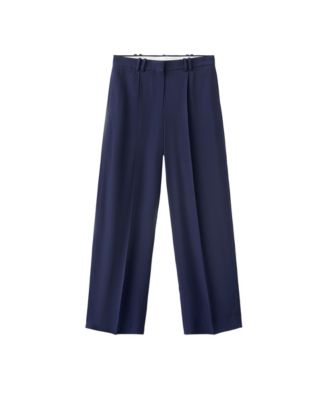 Women's Straight-Fit Pleated Pants