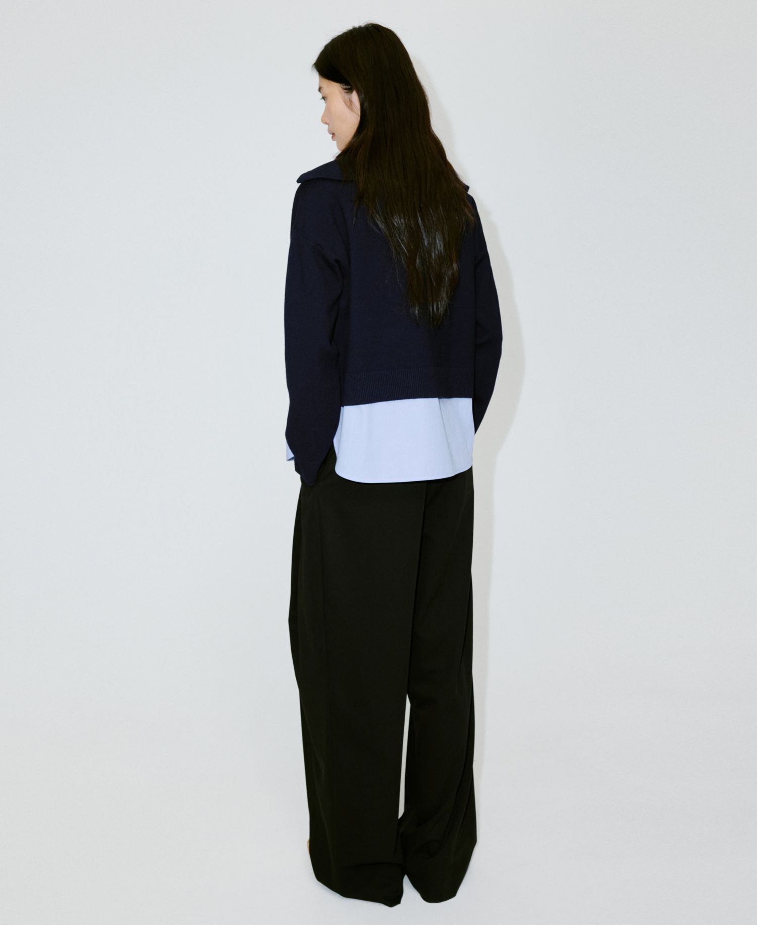 Women's Layered Collared Sweater