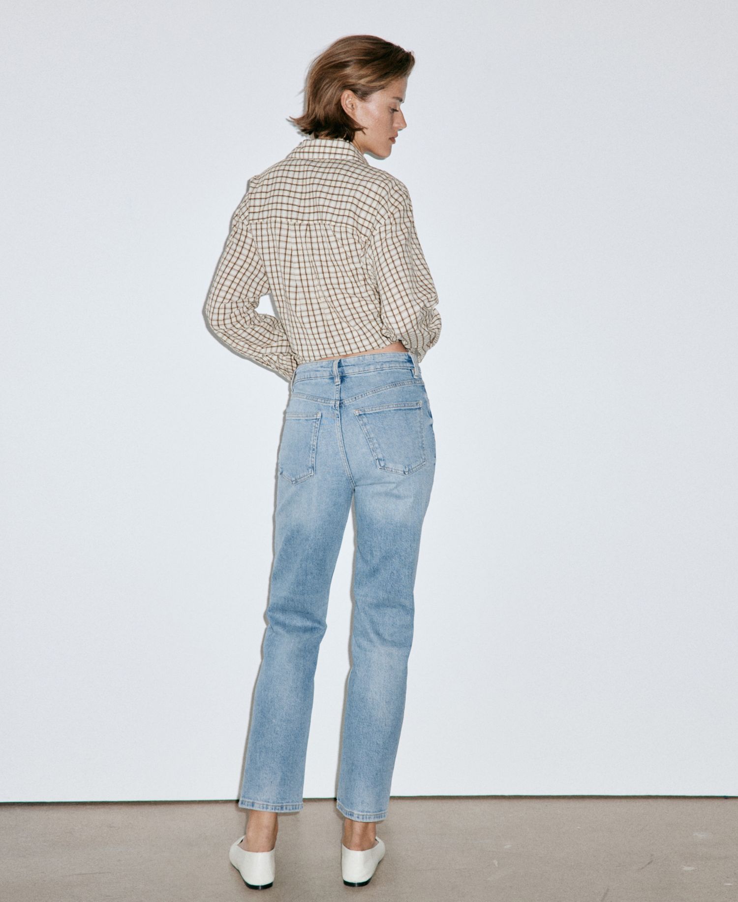 Women's Newmom High-Rise Straight-Leg Jeans