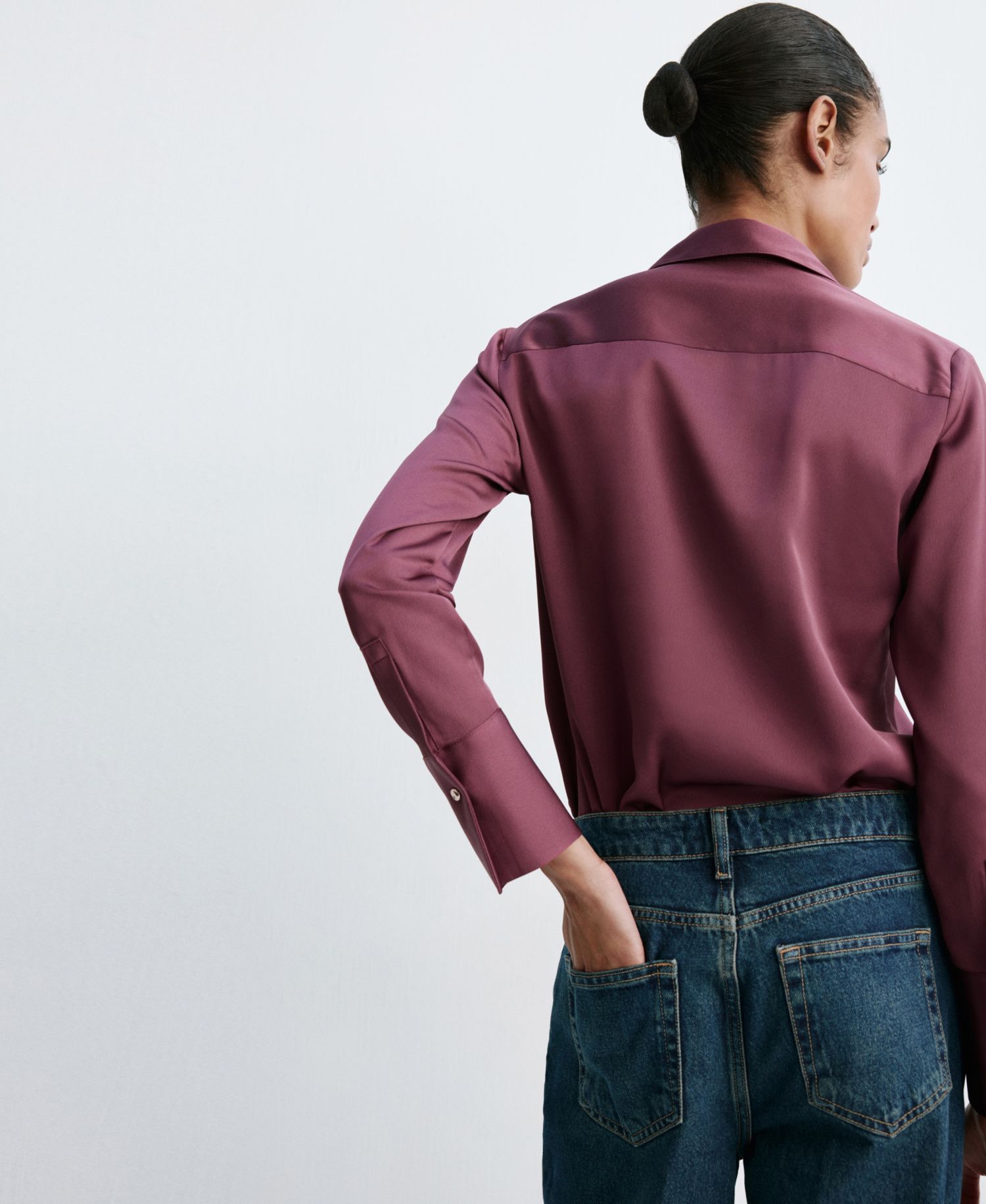Women's Satin Regular-Fit Shirt