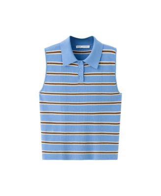 Women's Ribbed Striped Vest