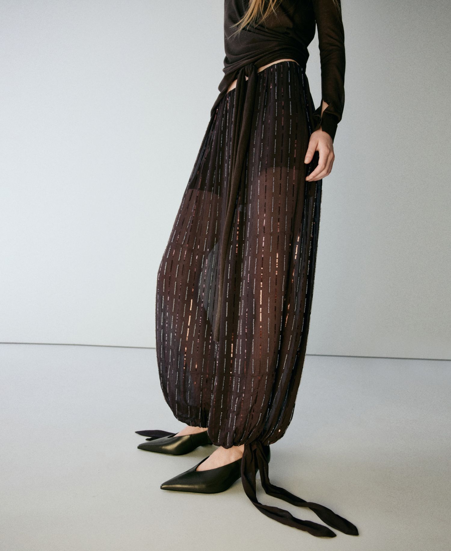 Women's Sequin Harem Pants