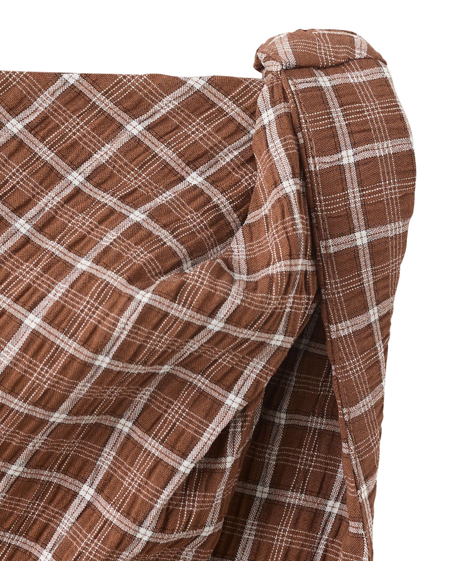 Women's Asymmetric Checked Sleeveless Blouse