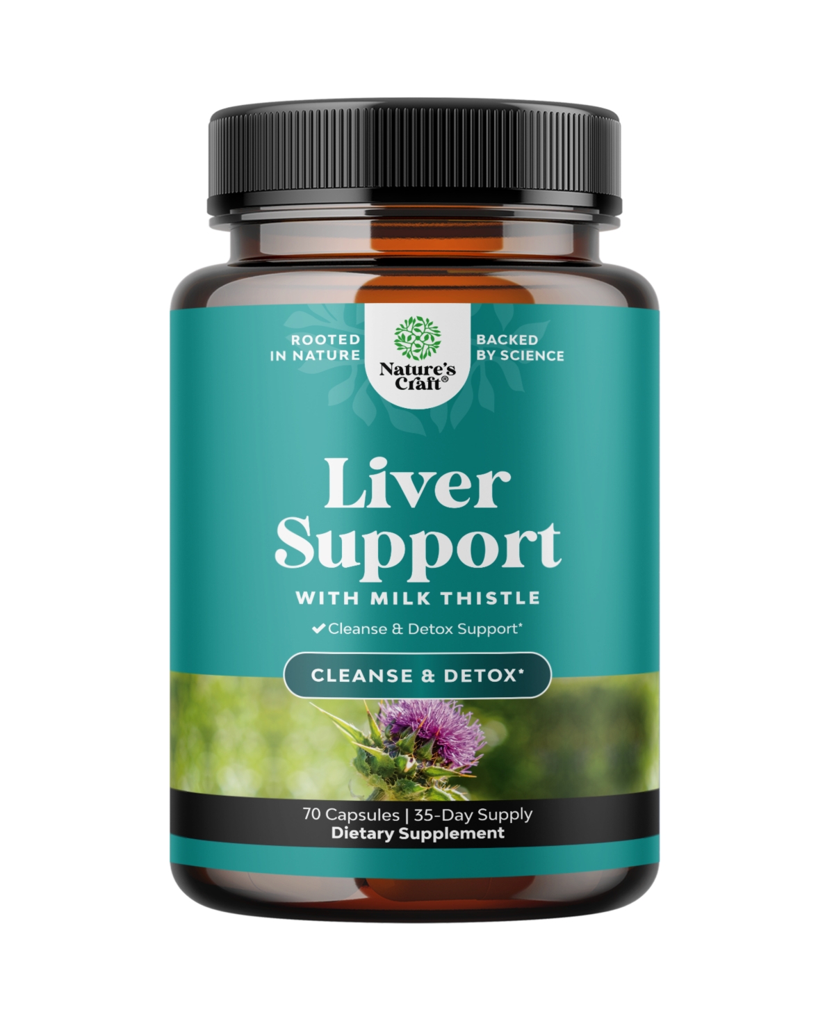 Nature's Craft Milk Thistle Supplement with Choline and Botanical Blend 70 Count