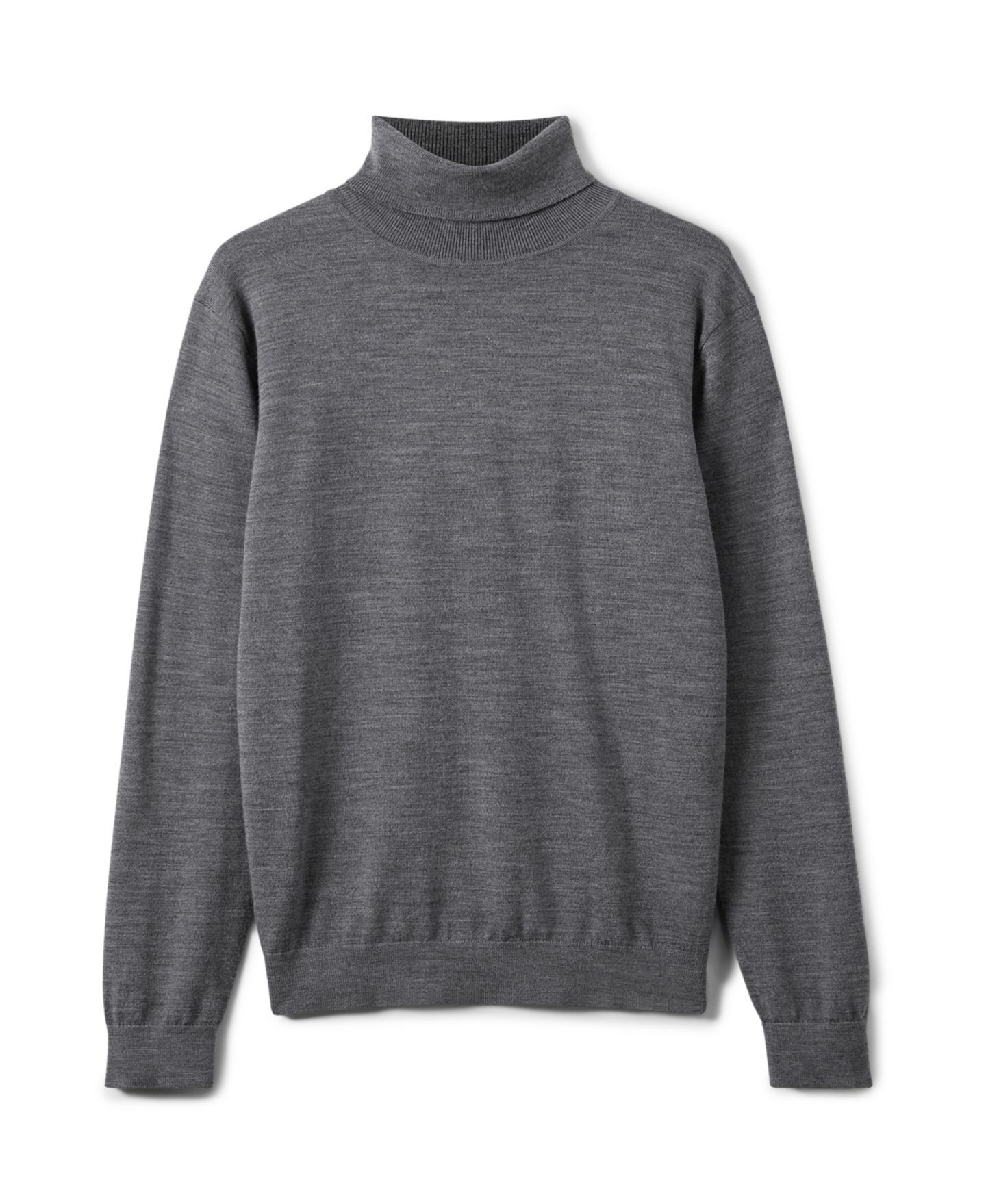 Мужской свитер REISS Caine Merino Wool Turtleneck Slim-Fit, цвет: Серый меланжевый — фото 5