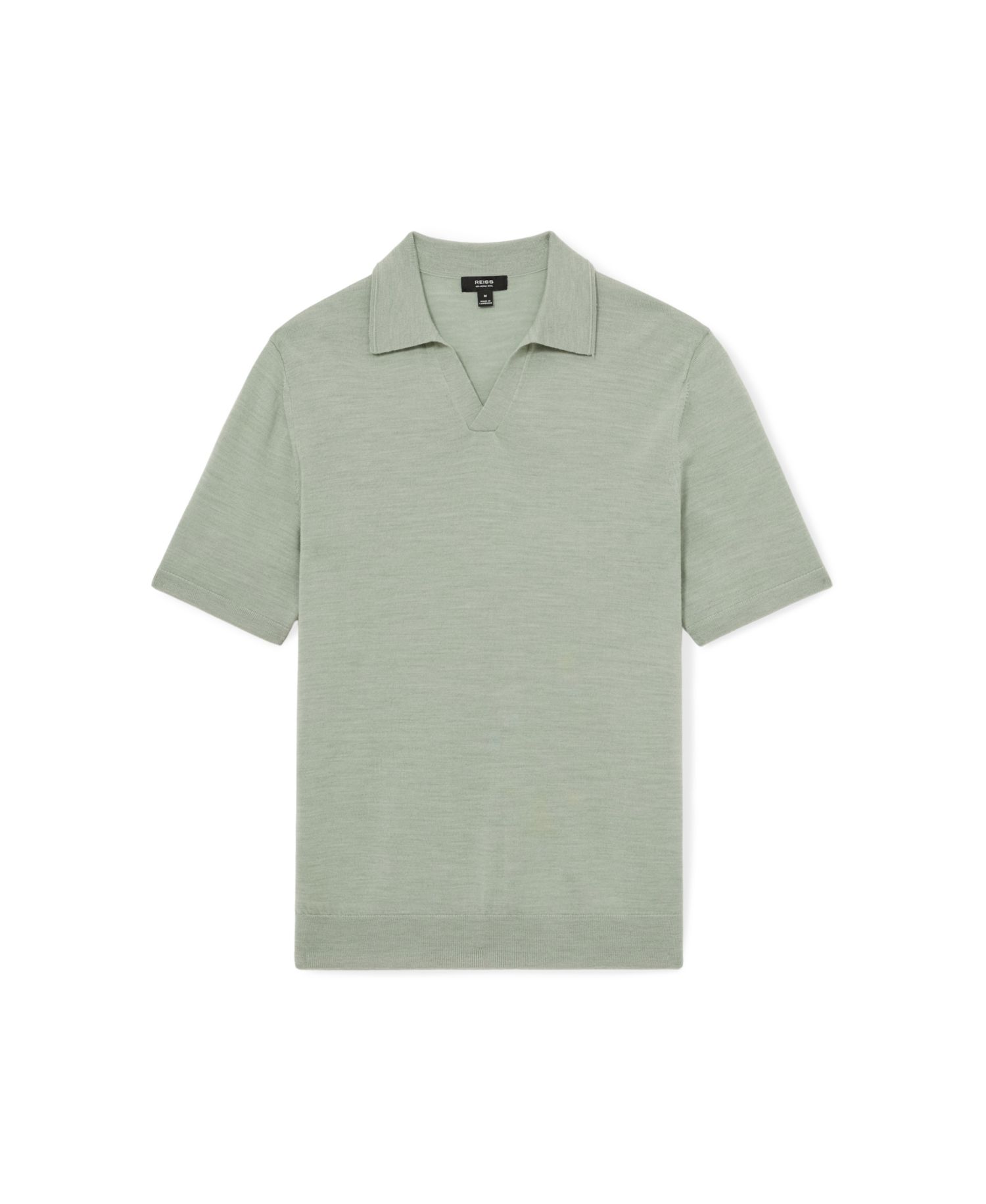 Men's Duchie Merino Wool Open-Collar Fine-Knit Polo Shirt