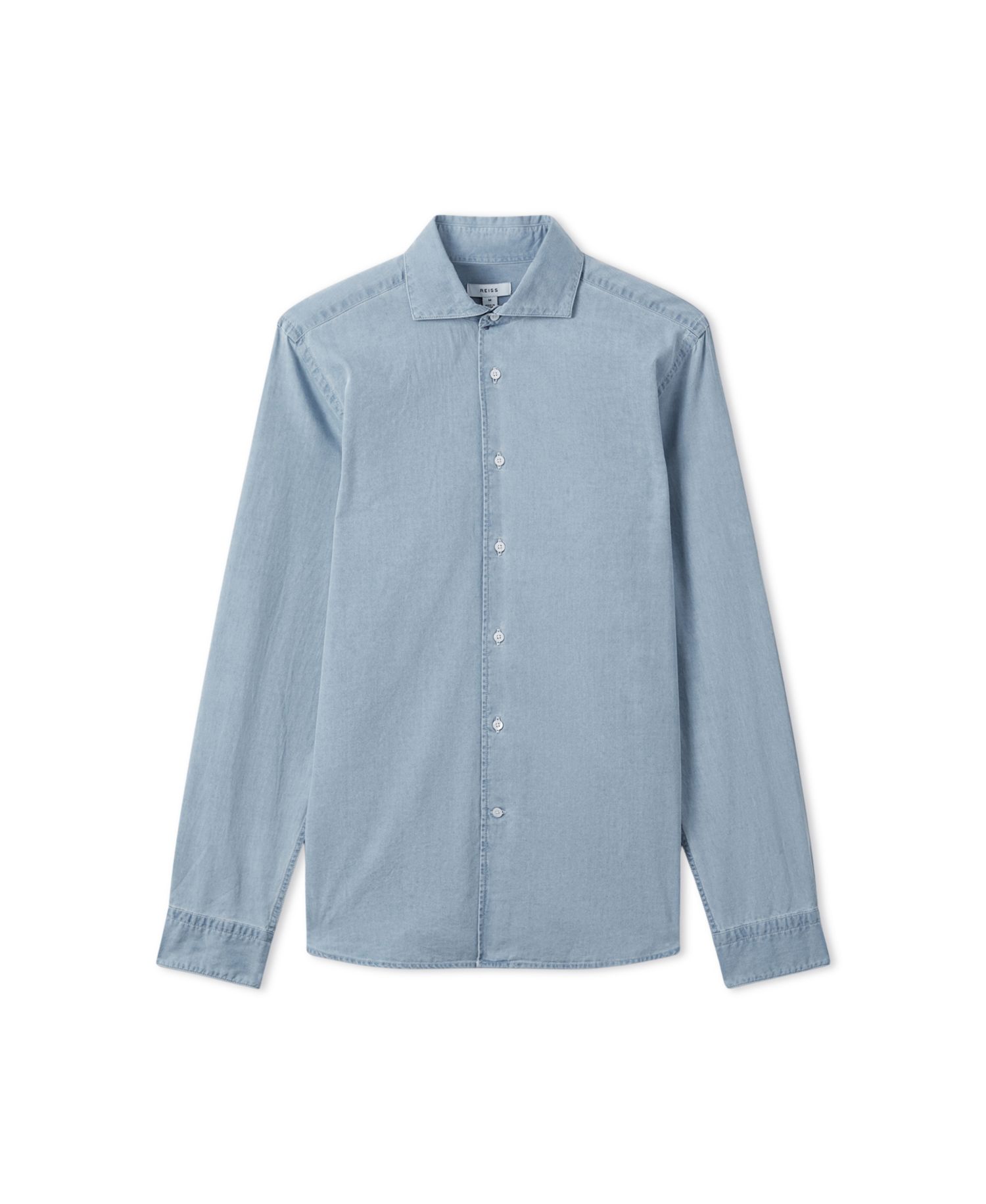 Men's Draper Cutaway Collar Regular-Fit Chambray Shirt