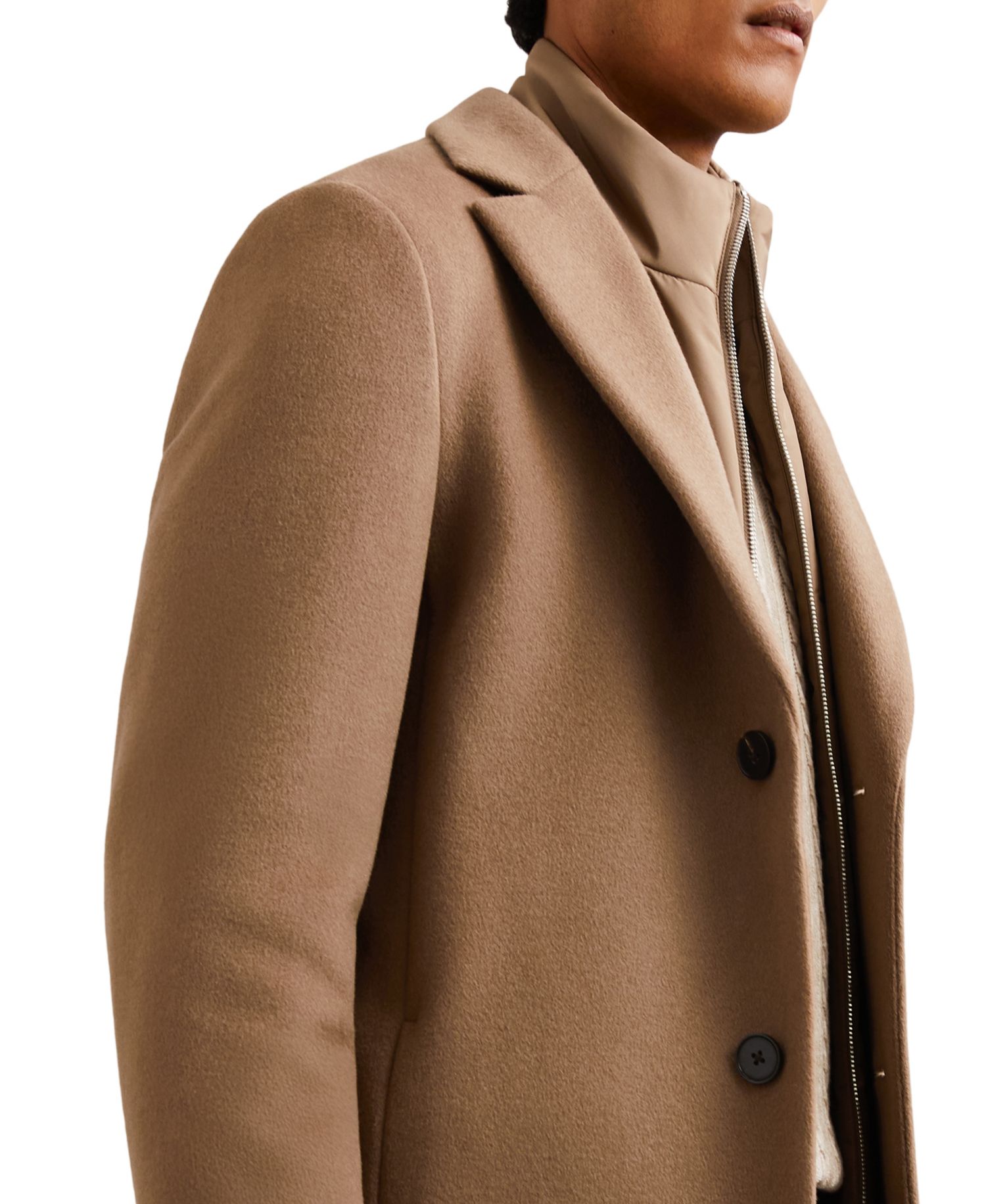 Men's Gable Wool-Blend Removable Padded Gilet Overcoat