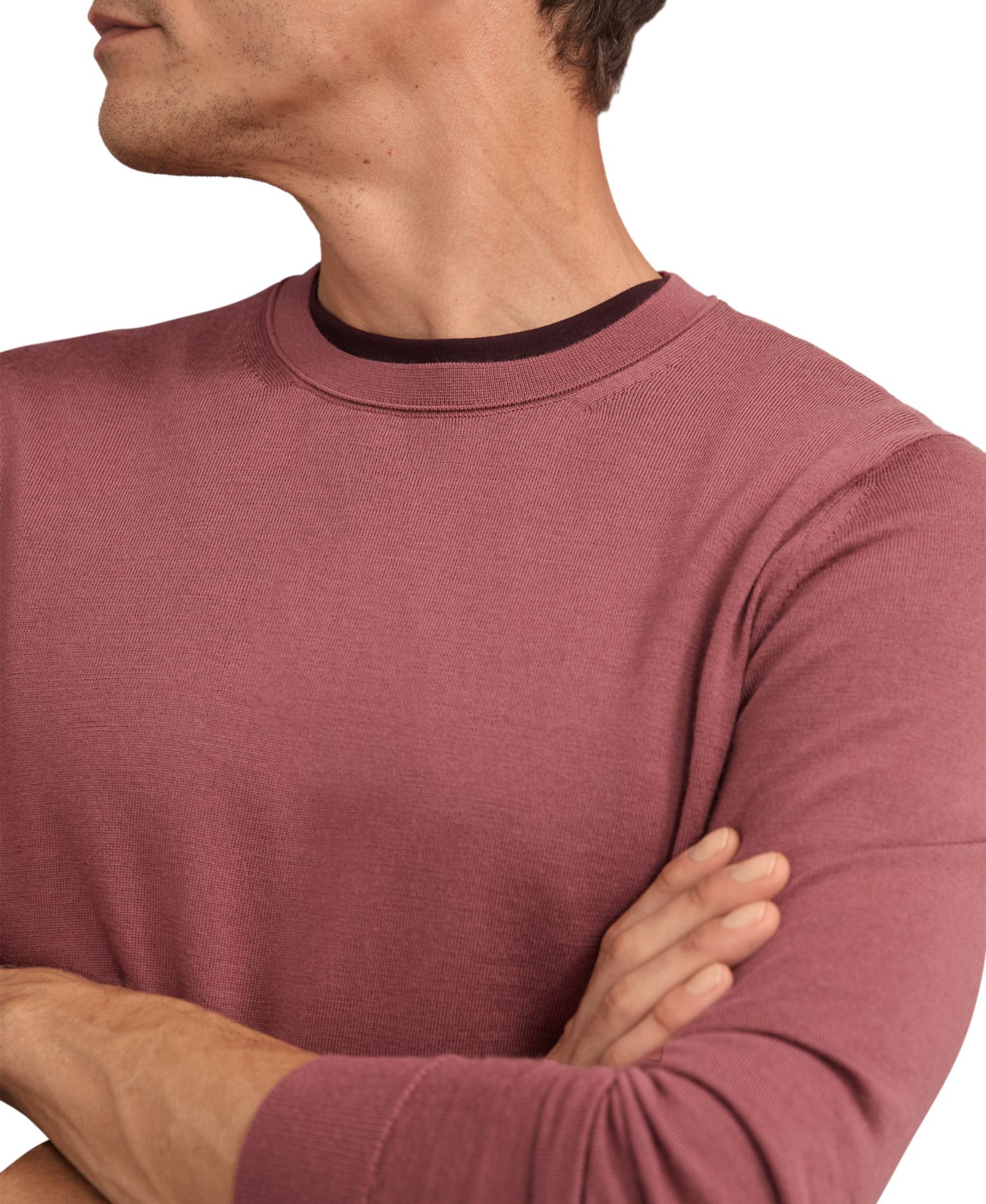 Men's Wessex Merino Wool Rib-Knit Slim-Fit Sweater
