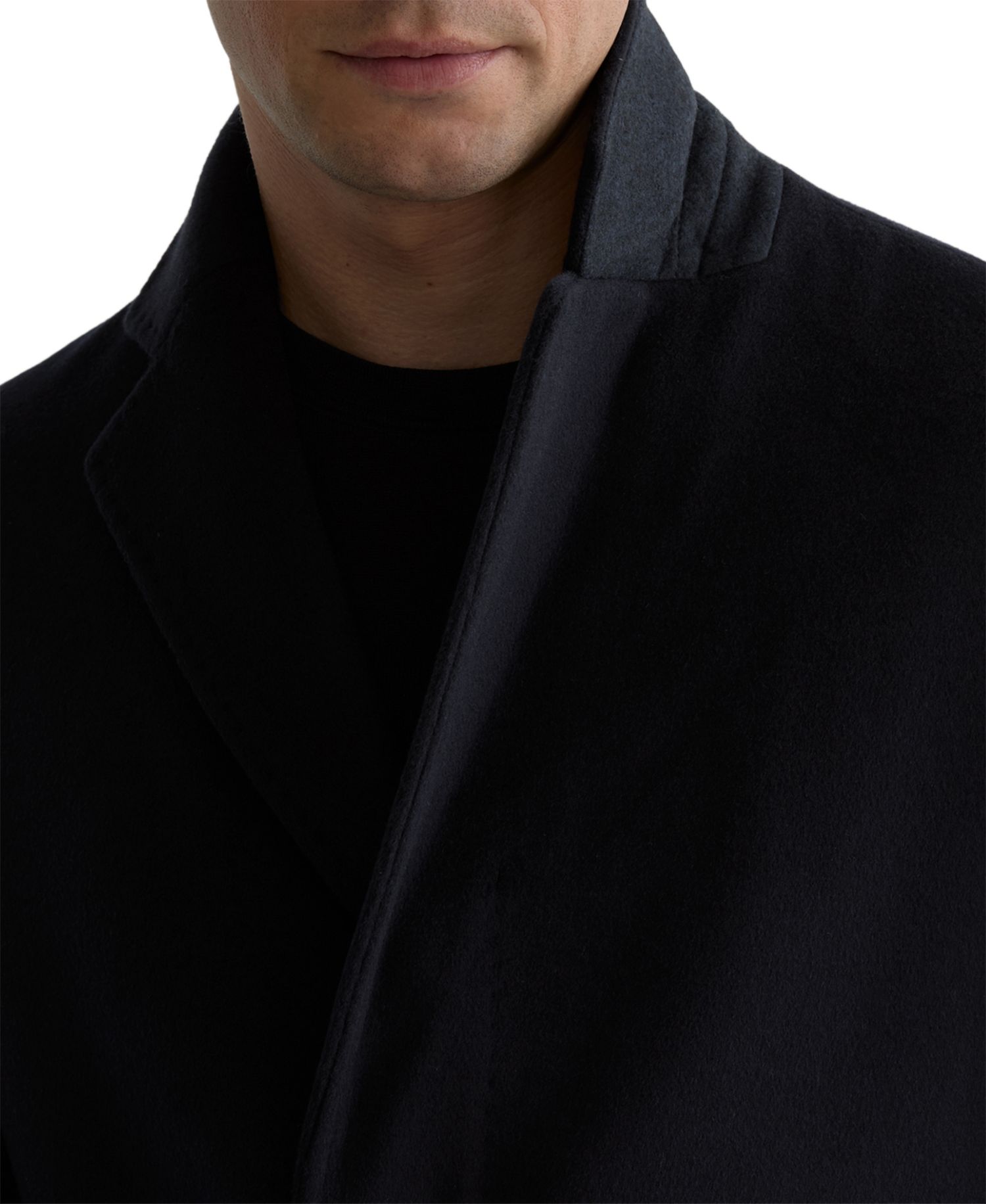 Men's Empire Wool-Blend Single-Breasted Overcoat